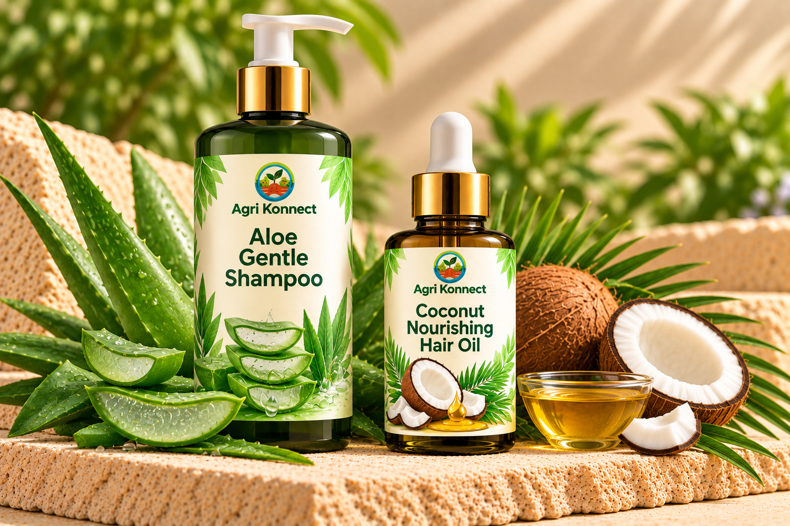 Aloe Gentle Shampoo + Coconut Nourishing Hair Oil