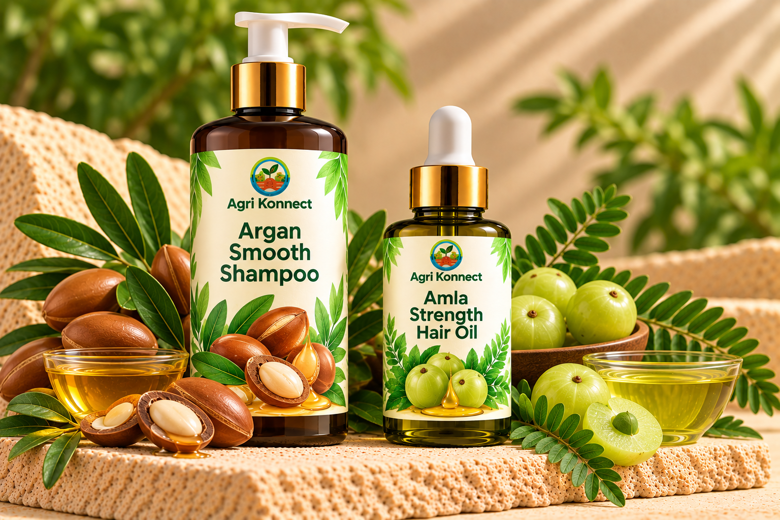 Argan Smooth Shampoo + Amla Strength Hair Oil