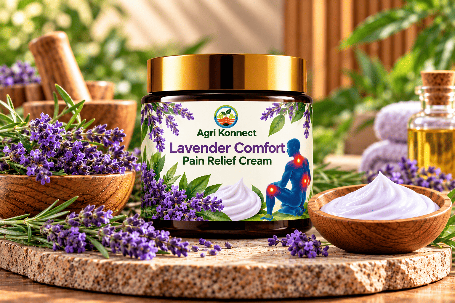 Lavender-based pain relief cream for everyday personal care. Pack size: 50 g.