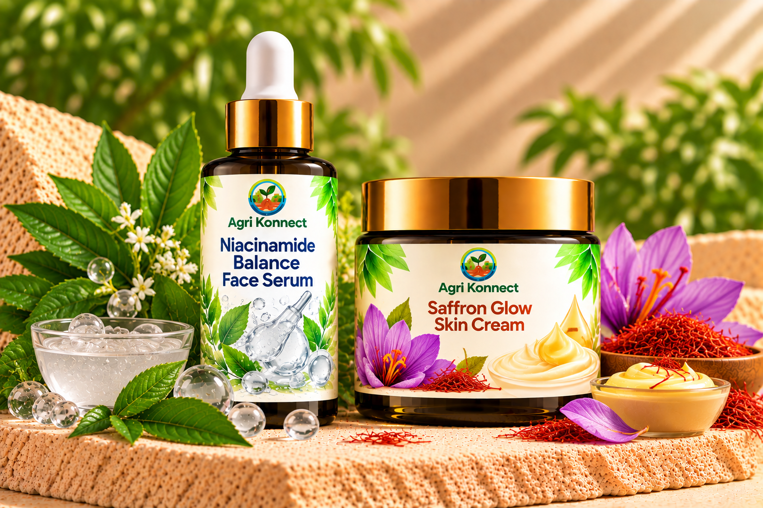 Niacinamide Balance Face Serum + Saffron Glow Skin Cream