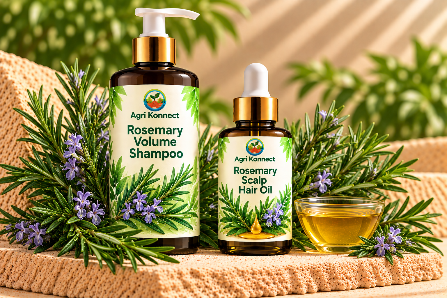 Rosemary Volume Shampoo + Rosemary Scalp Hair Oil